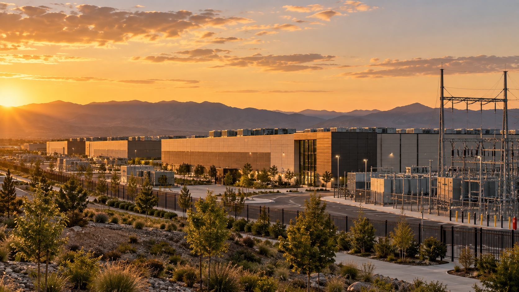 Illustrative AI data center campus